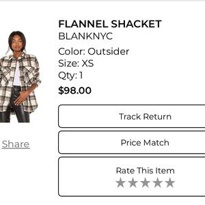 Blank NYC Black and White Flannel Shacket
